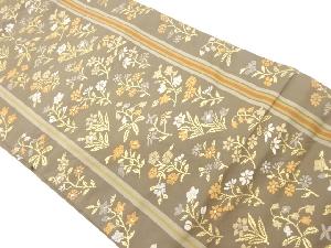 草花模様織出し名古屋帯